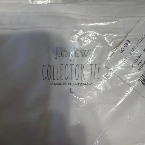 NWT J. Crew White W/Green Glitter Clover Graphic Tee - Picture 8 of 10